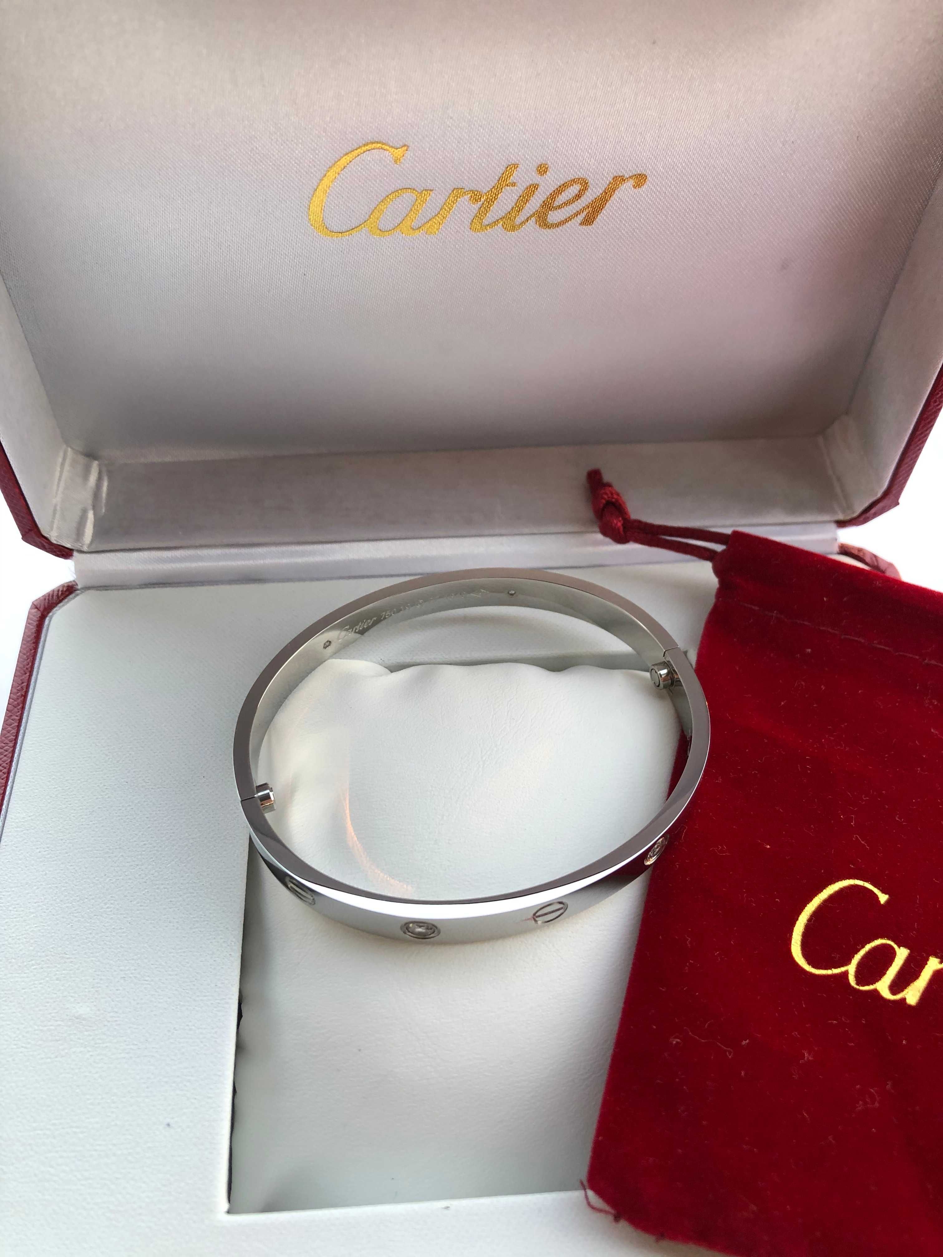 Brățară Cartier LOVE 19 cm White Gold 750 Diamond