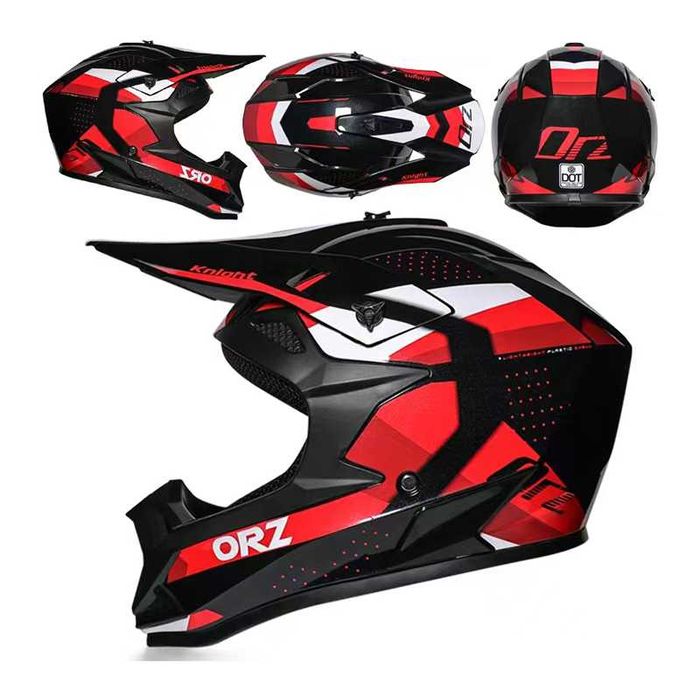 Кросова каска ORZ, Full Face, DOT, Size: M; L; XL - Вело, Мото, Скутер
