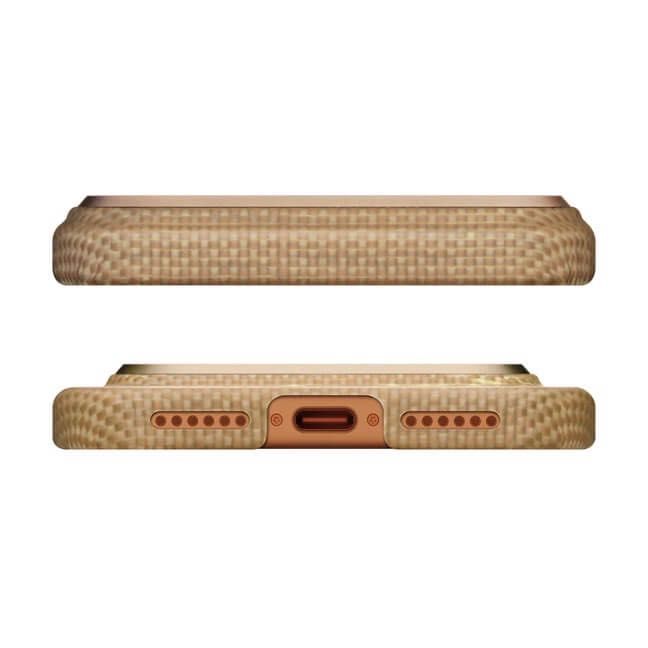 Magsafe Калъф за iPhone 17 Pro/Max PITAKA Ultra Slim Golden Glint Case