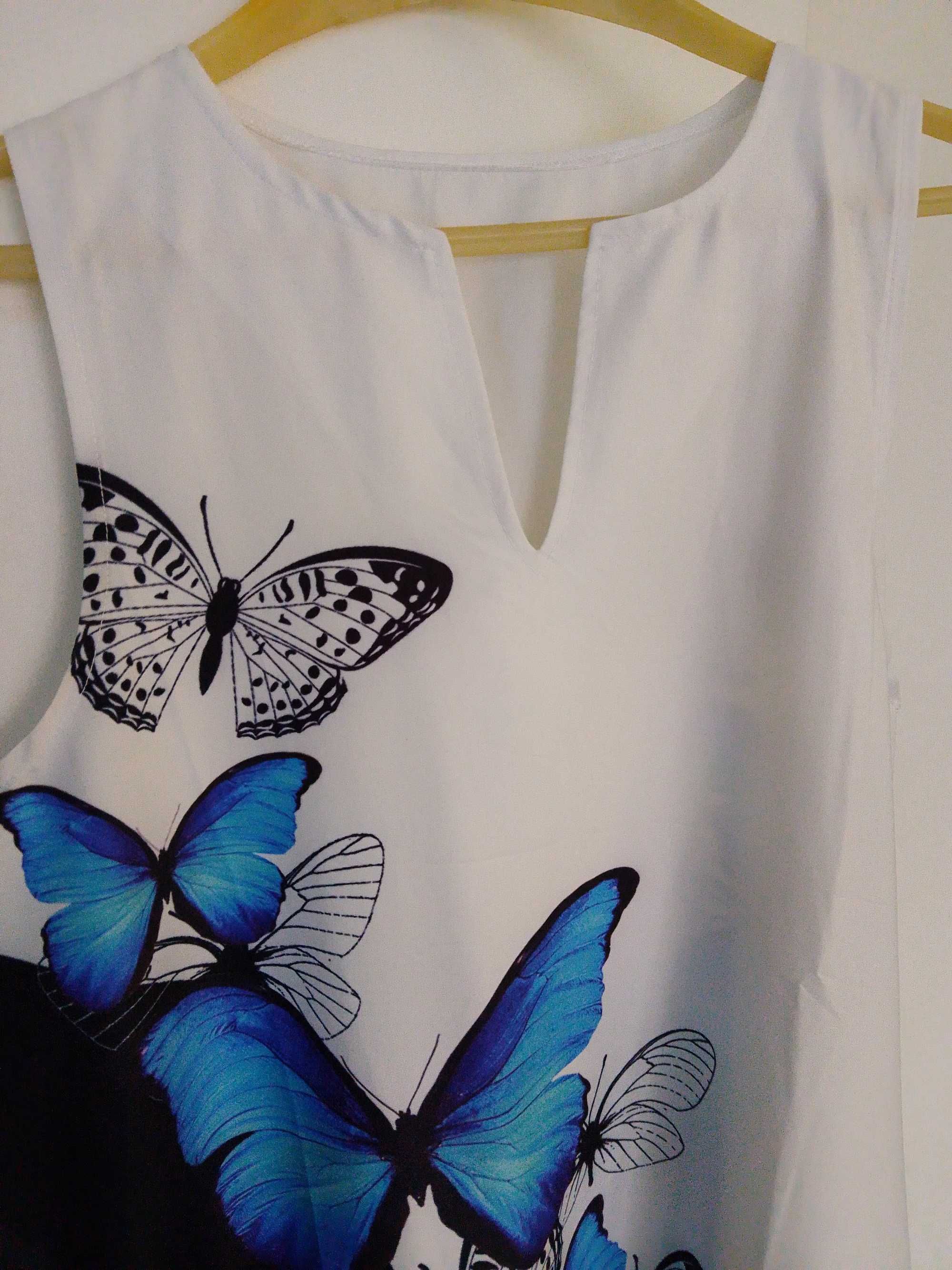 Разкошна дамска рокля с пеперуди размери м