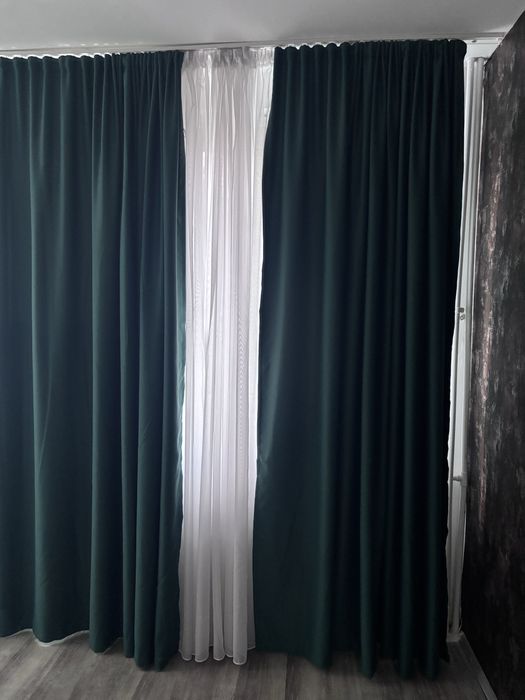 Draperie blackout verde smarald 2 buc x 250 x 240