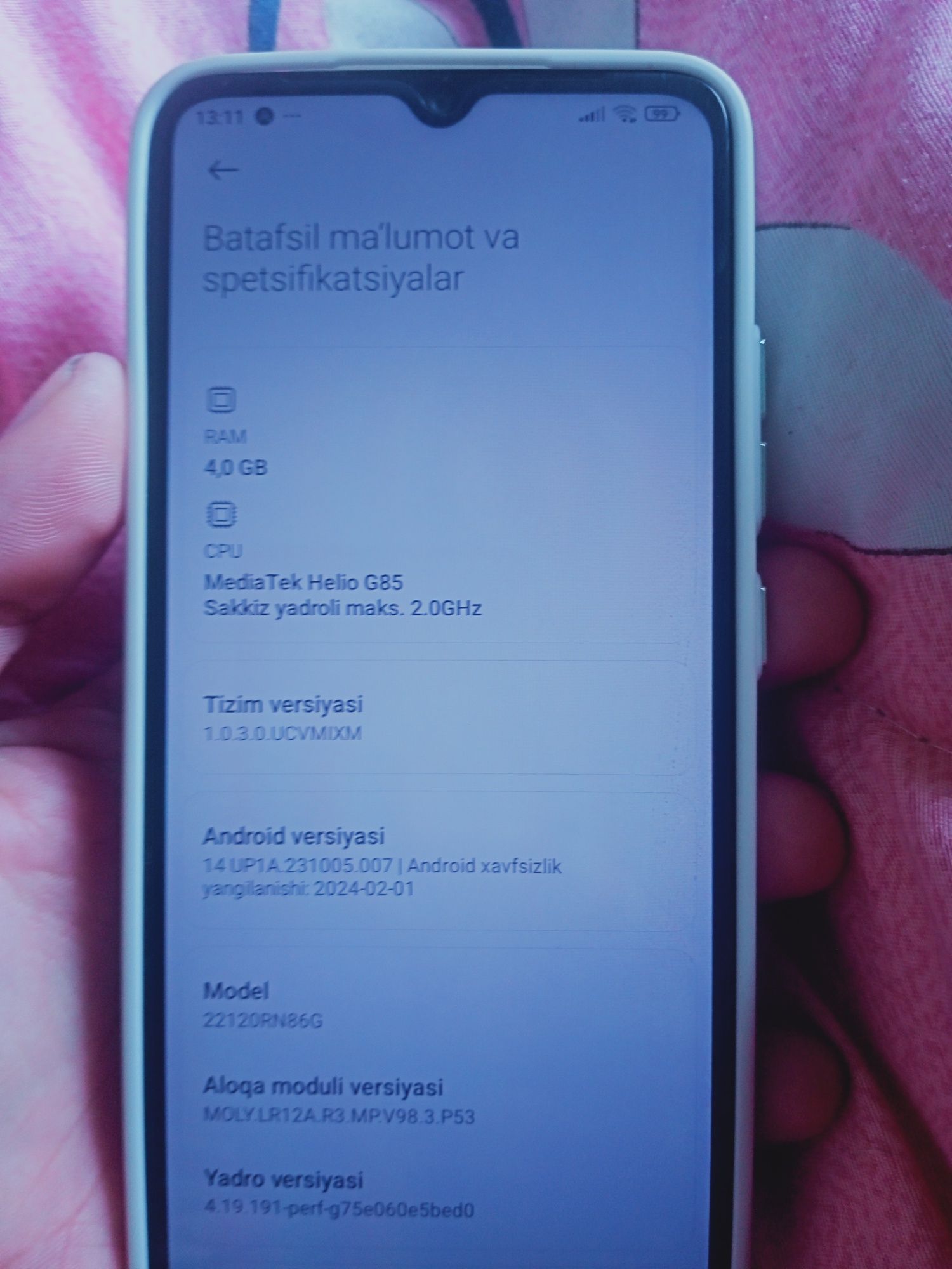 Redmi 12 c full tiniq