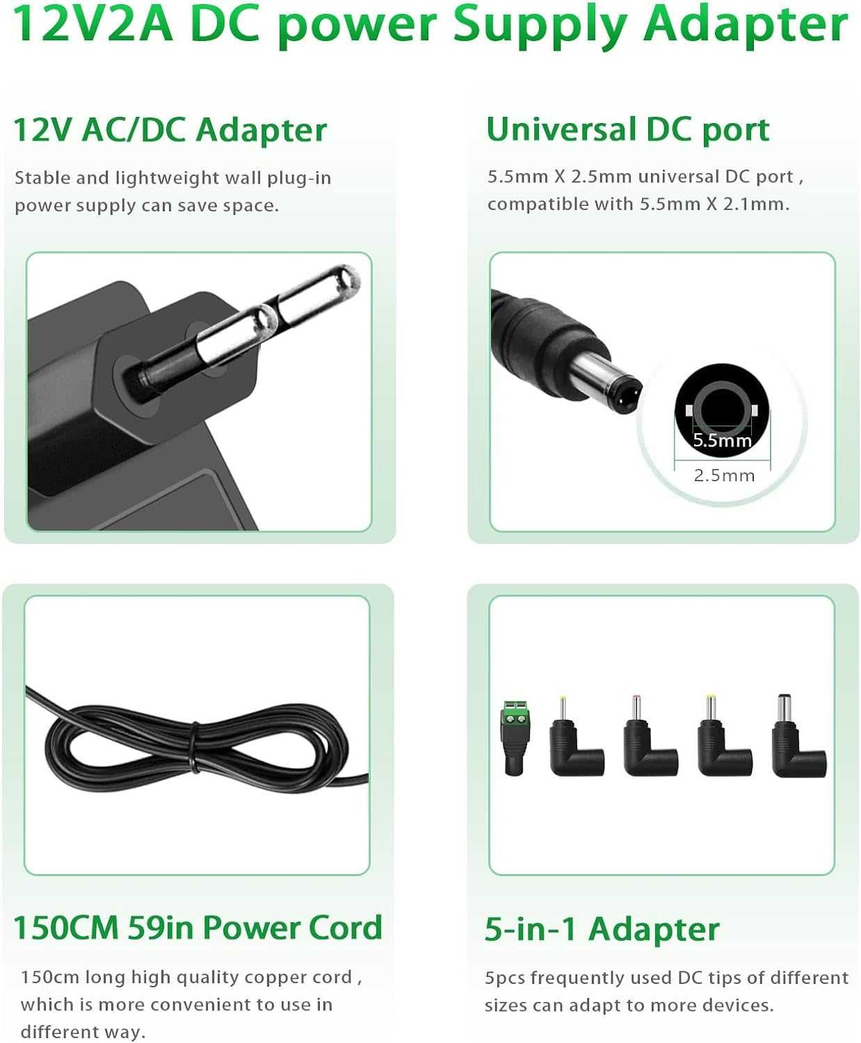 Sursă alimentare adaptor incarcator 12V 2A,CA 100-240V DC 12 V