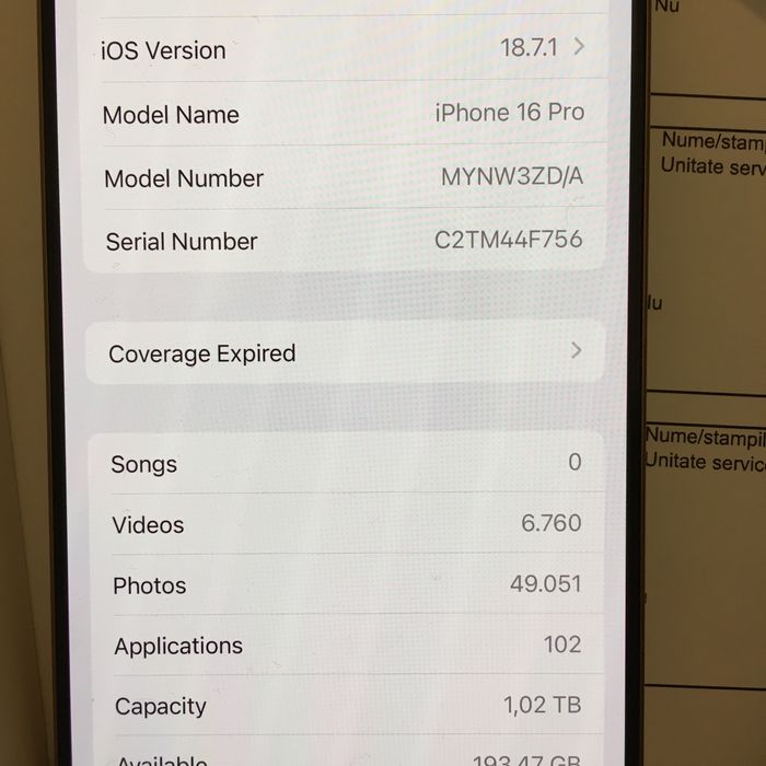 iPhone 16 Pro 1TB pachet complet