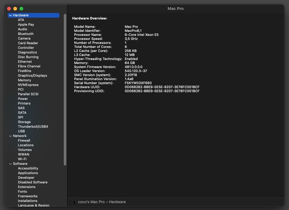 Mac Pro 6-Core Intel Xeon, 64GB RAM, Dual AMD FirePro D500