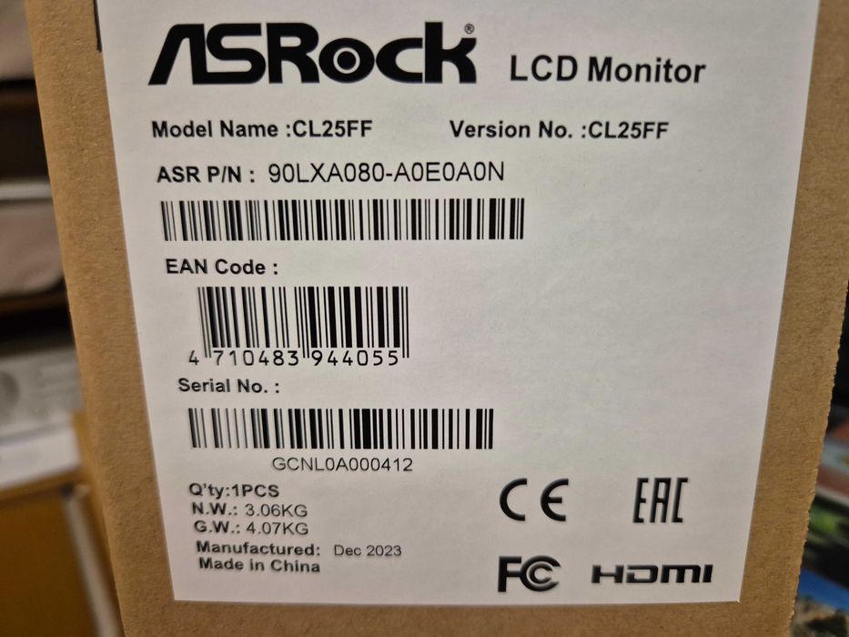 монитор ASRock CL25FF
