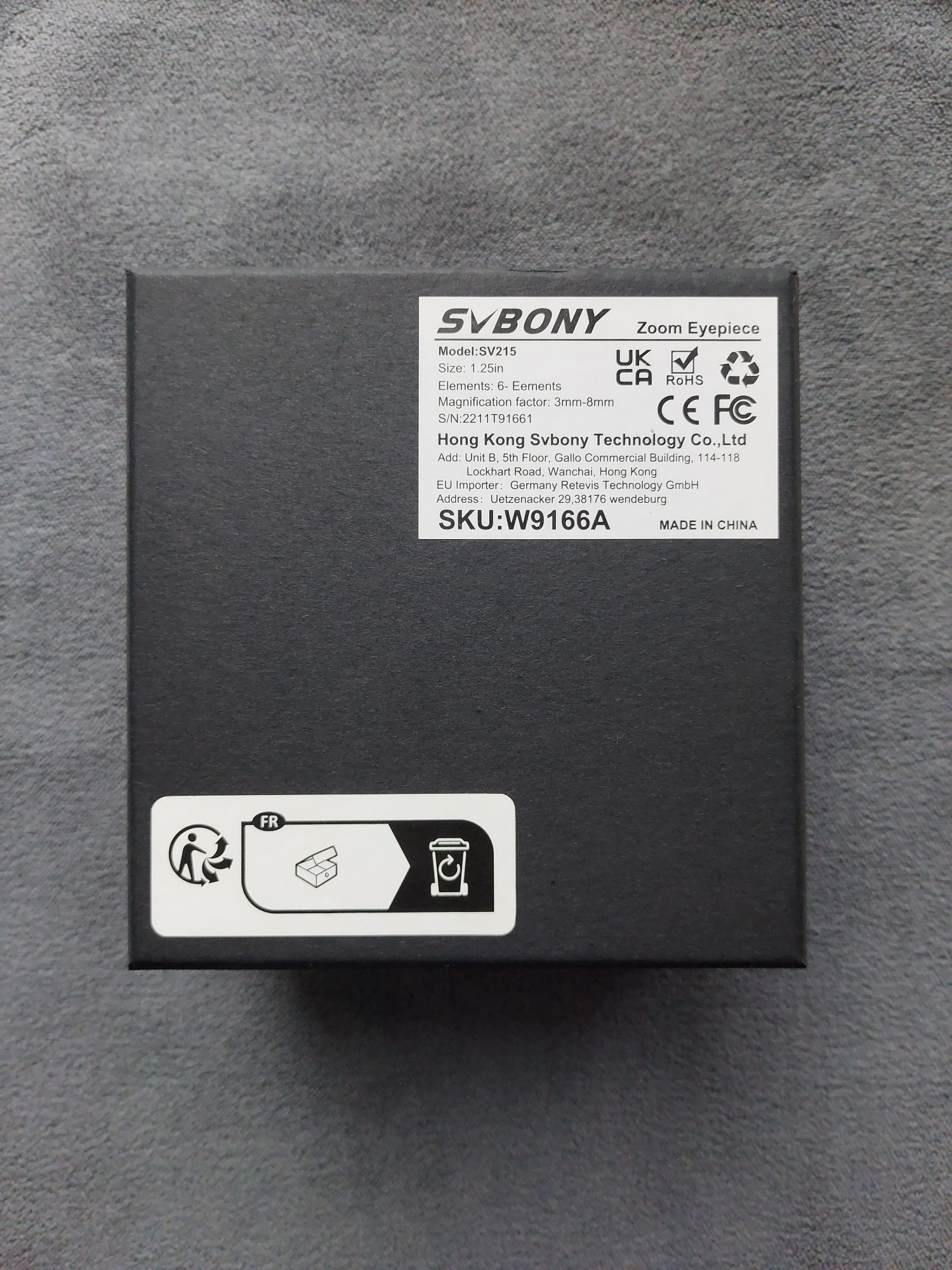 SVBONY SV215 Zoom окуляр для телескопа