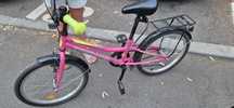 Bicicleta roz galben fetite 20 inch stare perfecta 9-11 ani