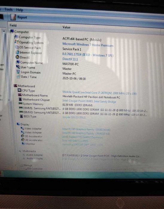 HP Pavilion DV6 i7