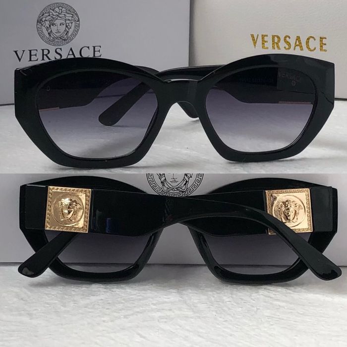 Дамски слънчеви очила котка многоъгълни 2 цвята черни