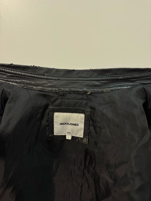 Мъжко кожено яке Jack & Jones размер  M/L