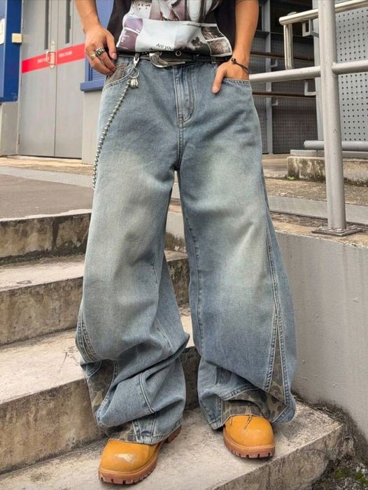 Нови камуфлажни baggy дънки панталони Casual Loose Fit Jeans ХЛ 32/34