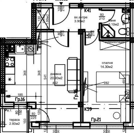 Продава се Двустаен апартамент в Пловдив, Остромила - 61 кв.м за 989 €/кв.м - Снимка #1