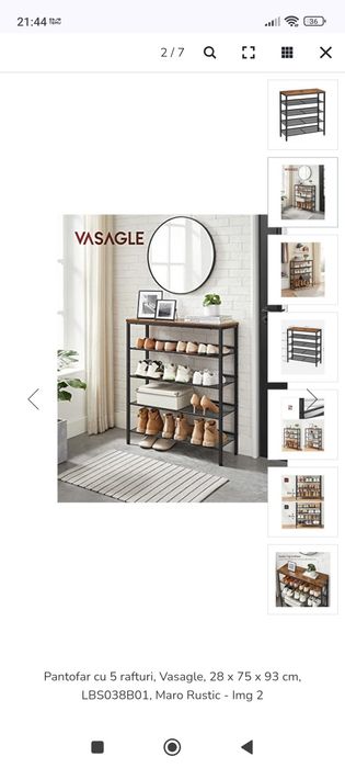 Pantofar vasagle mahon podus sigilat