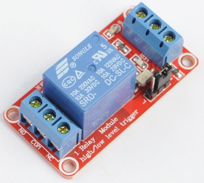 Modul cu 1 releu 5V, 12V si 24V, optocuplor TTL, relee Arduino auto