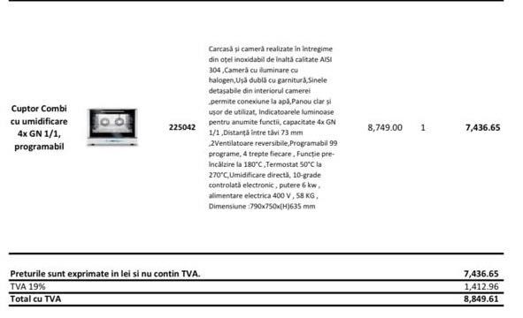 ECHIPAMENTE HORECA + Mobilier (mese, scaune)