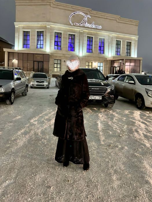 Норковая цельная шуба с капюшоном, размер S-М