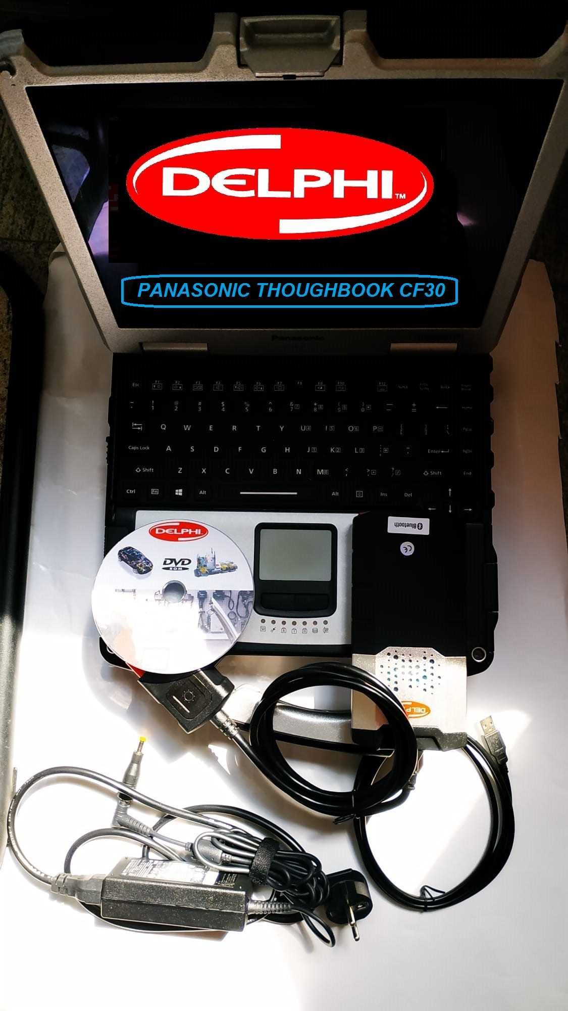 Kit Tester Auto Delphi V2022 + Laptop Militar Panasonic CF30 Touch