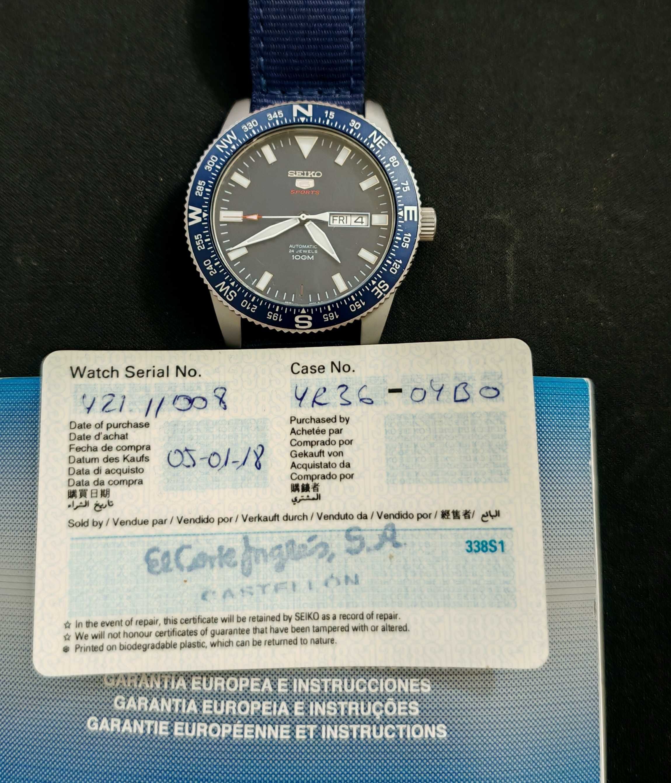 Мъжки часовник Seiko 5 SPORTS 44мм