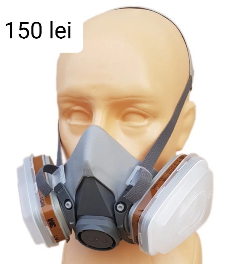Masca de protectie 3M completa , praf fum chimicale lacuri vopsele