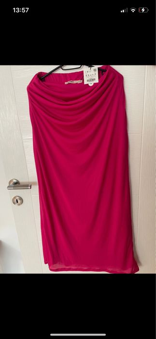 Fusta maxi de vara fucsia
