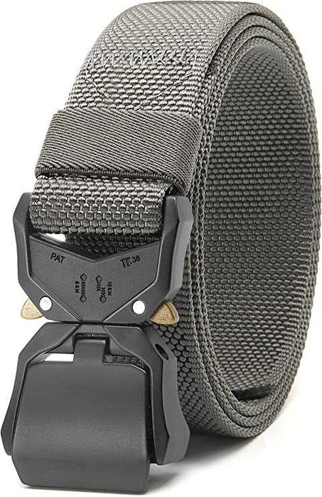 Curea tactica CHAOREN textila, reglabila, neagra si gri