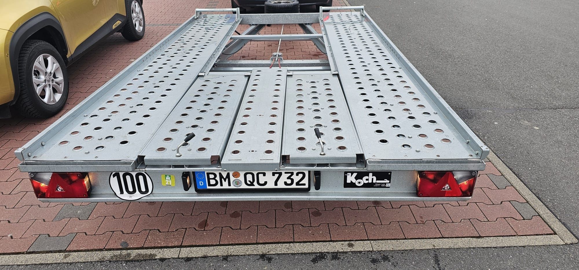 Trailer bliss-pongratz rabatabil pe 1 axa de 1500 kg cu categoria B