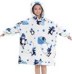 Hanorca de casa pt copii 2-4 ani, Pinguini Frosty, REDUS de la 175RON