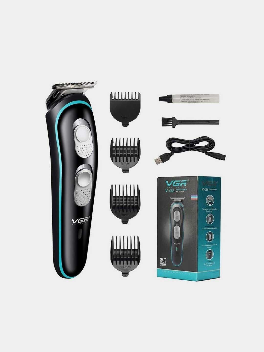 Soch kesish mashinasi VGR V-055, professional, trimmer 3 tasi 1 da