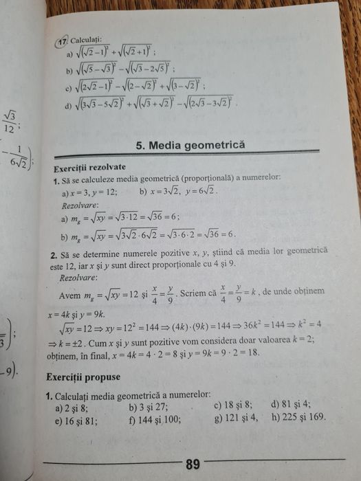 Matematica clasa VII-7
