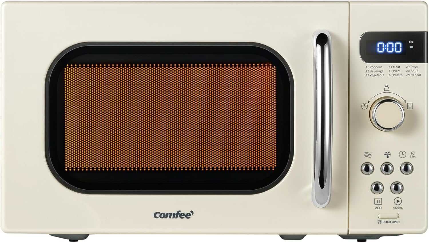 Микровълнова фурна Retro Comfee CMSRO 20L, 8 автоматични менюта, 800W