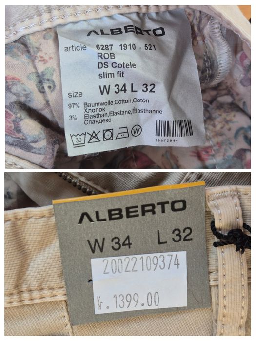 Blugi bărbătești Alberto, Premium Dynamic Superfit, Slim Fit W34 L32