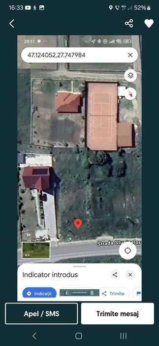 Teren Tomesti  intravilan 1000mp,gaz,apa,canal,asfalt,business