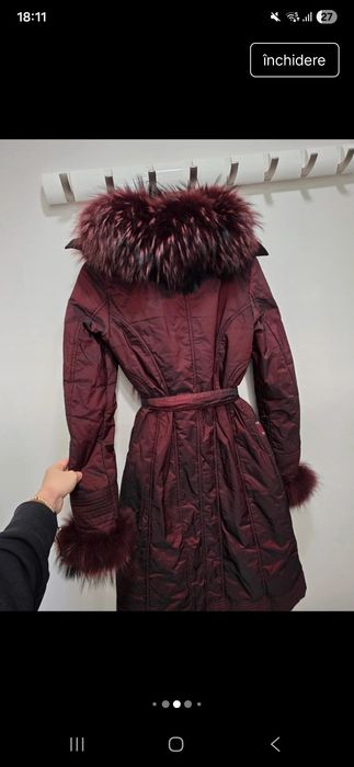 Geaca blana naturala stufoasa