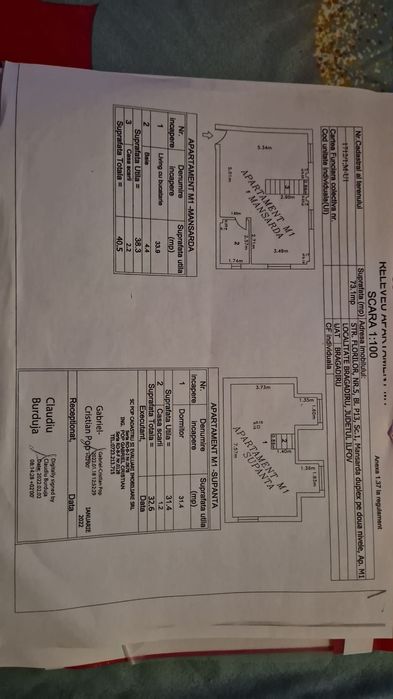 Apartament 3 camere de vânzare 73m pătrați