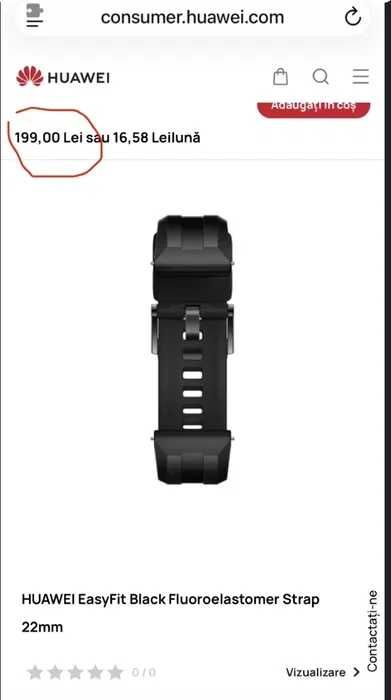 Bratara curea Huawei Easystrap 22mm SiGILATA NOUA