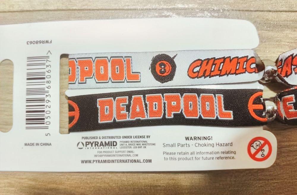 Brățări Marvel Deadpool Festival Wristbands noi nefolosite