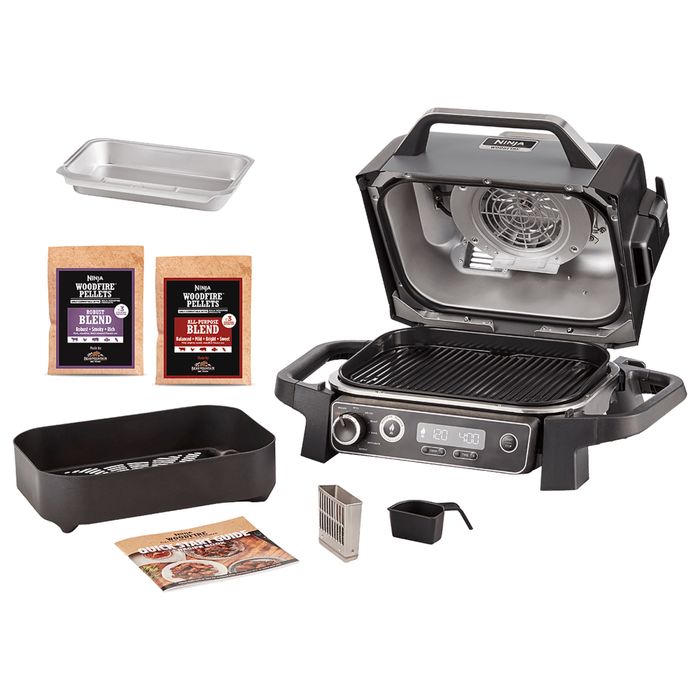 Grătar electric NINJA de exterior cu funcție afumare Woodfire