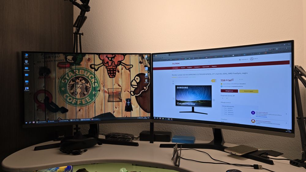 Monitor PC curbat 27" Samsung LC27R50.