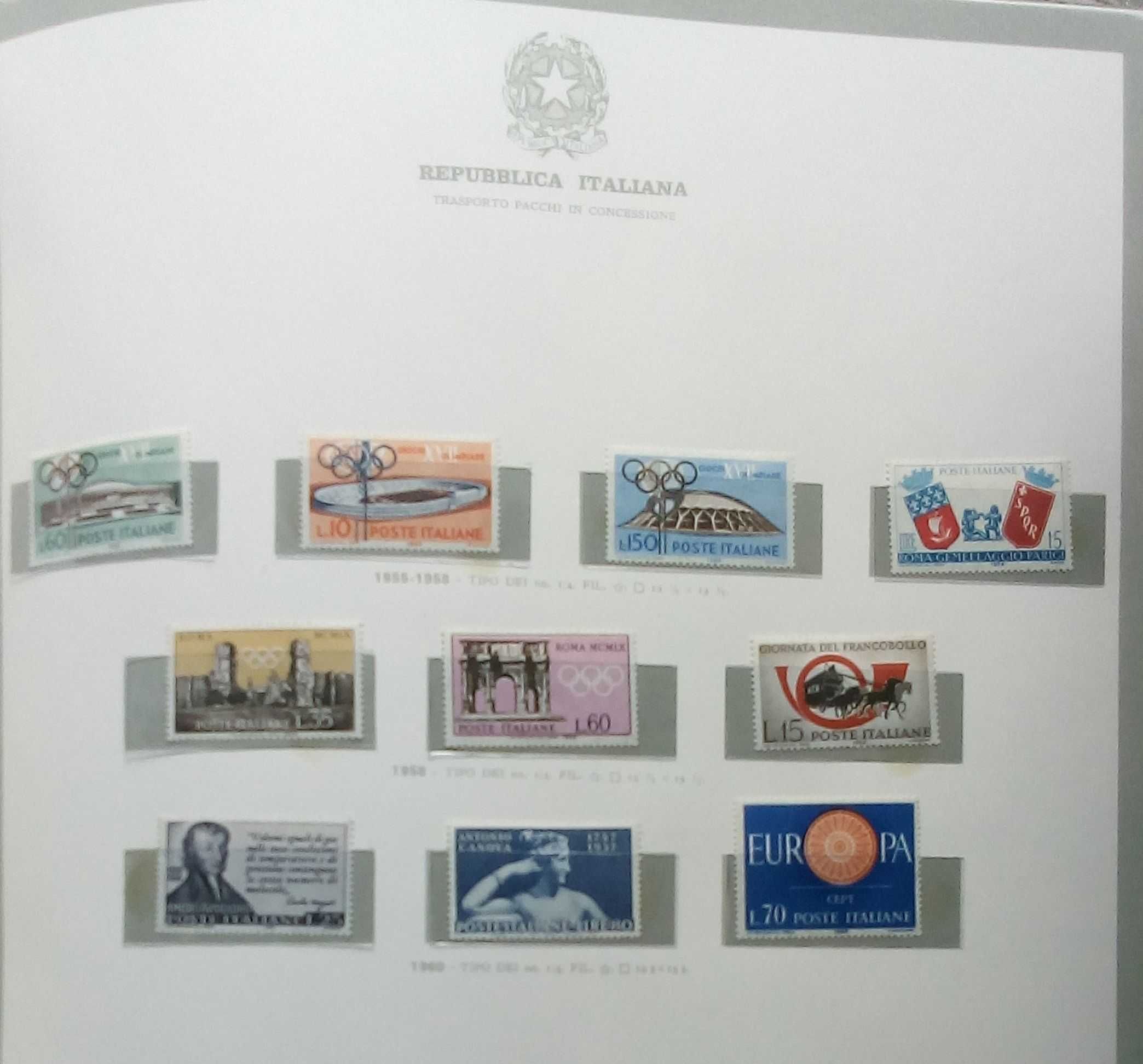 Clasor timbre Italia 40 pagini  28x31 cm