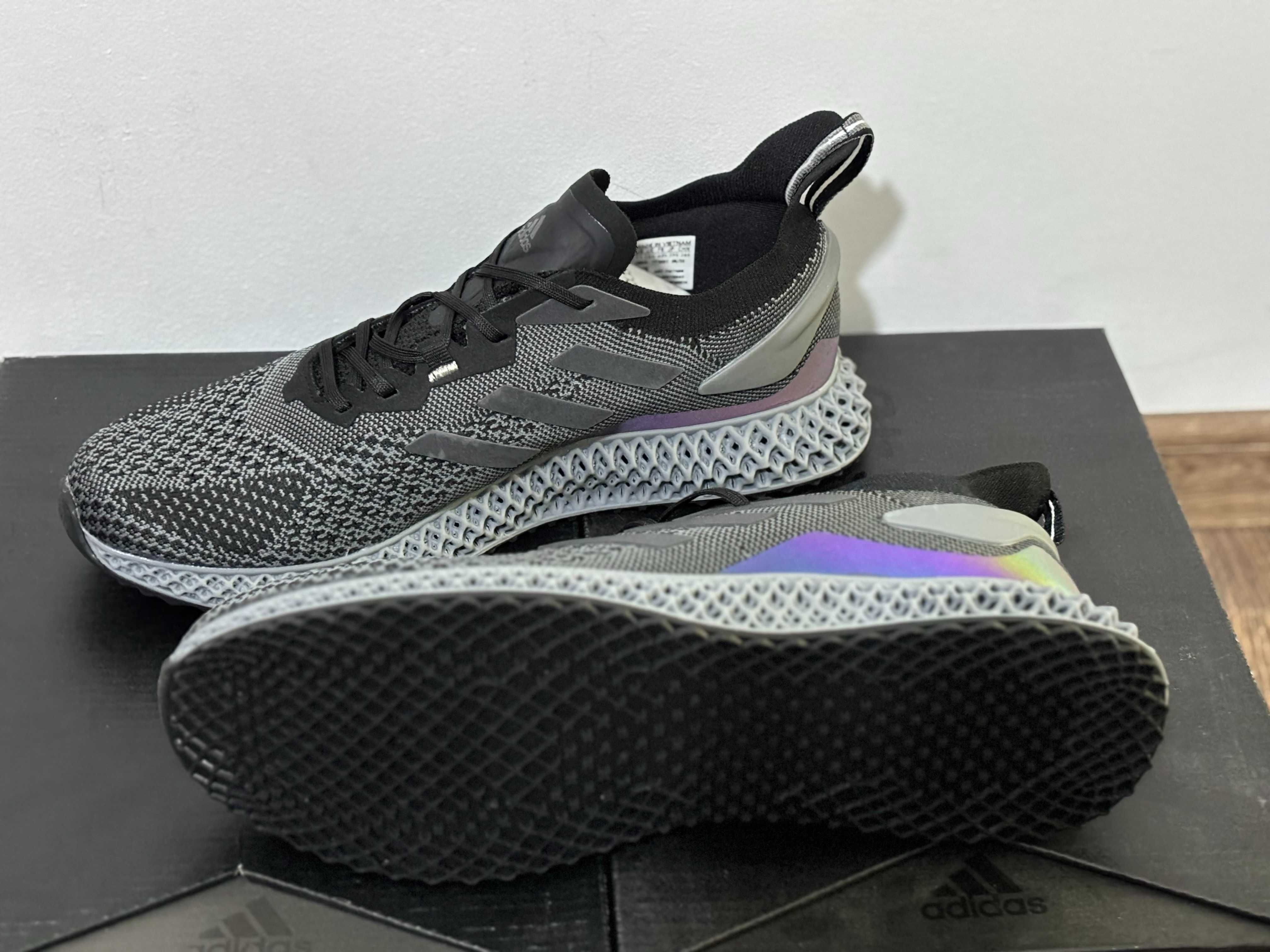 Adidas 4D RUNNING V1 Black/Grey - 41 1/3, 43 1/3, 44 45 1/3