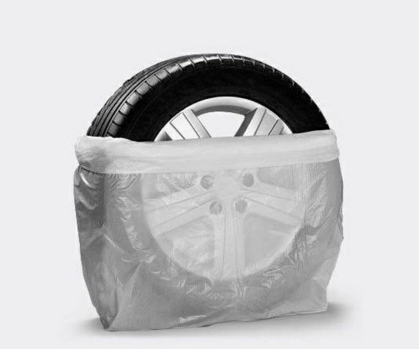 Пакеты для шин, белые и чёрные