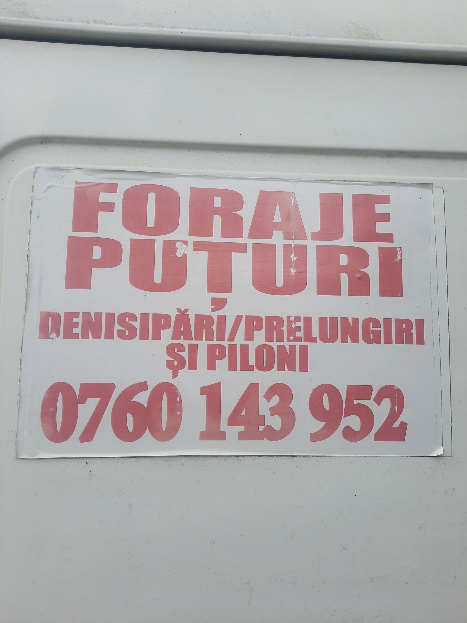 Foraje puțuri apa prelungiri denisipări și piloni