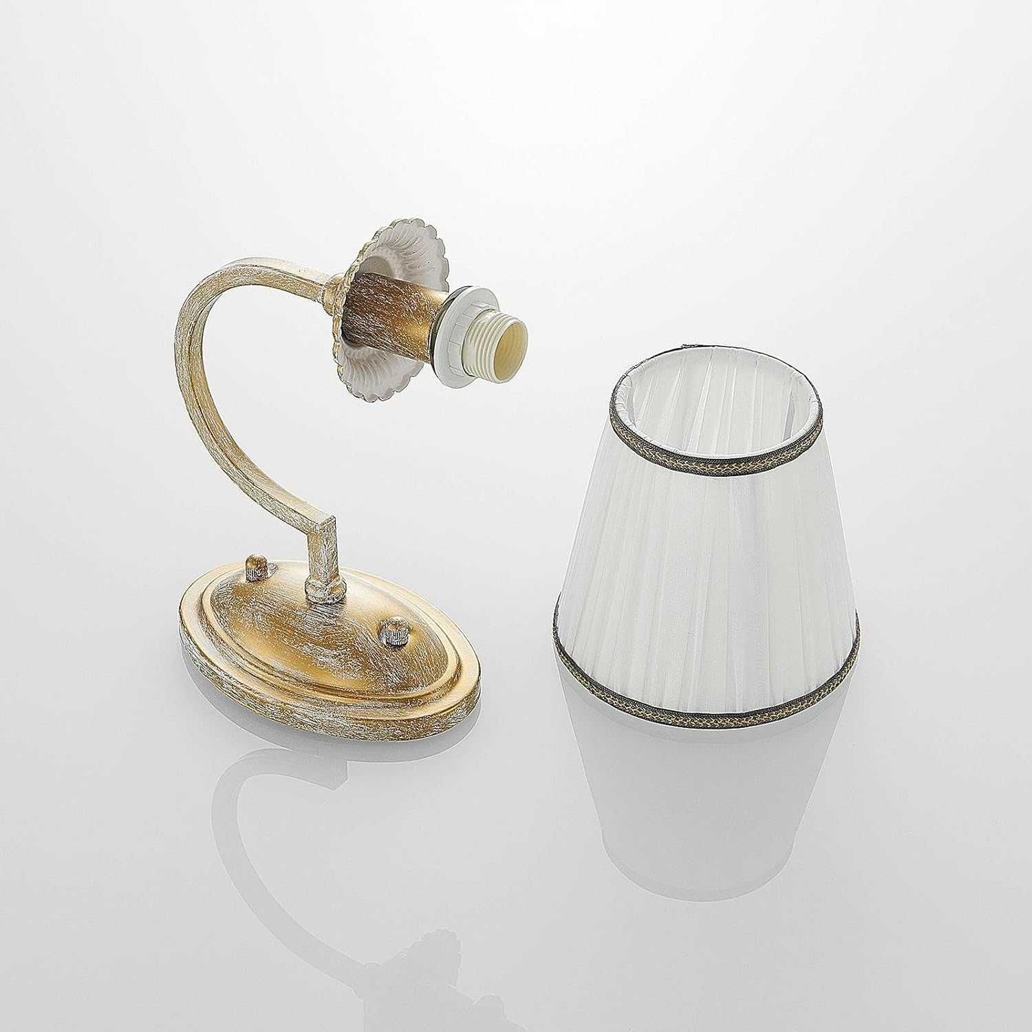 Lampă de perete textilă Lindby 9624880, alamă antică