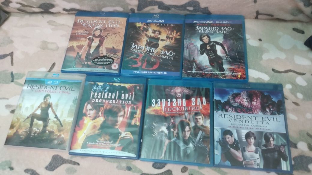 Колекция ,,Заразно Зло,,/Resident Evil Dvd+ Blu Ray