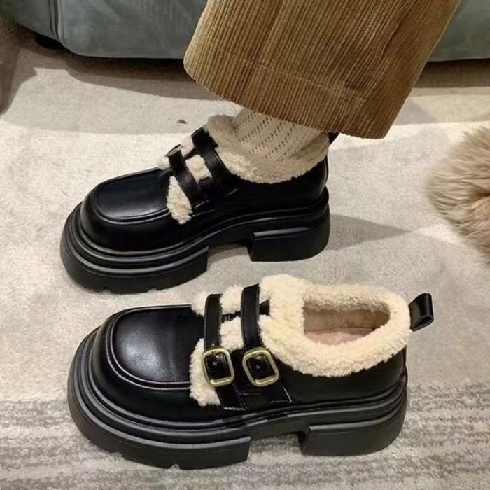 shein нови дамски обувки пух боти зимни