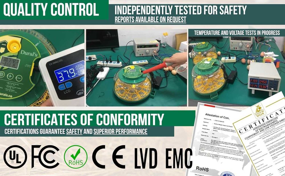 Incubator automat Dural DX5 pentru 18 oua cu control umiditate