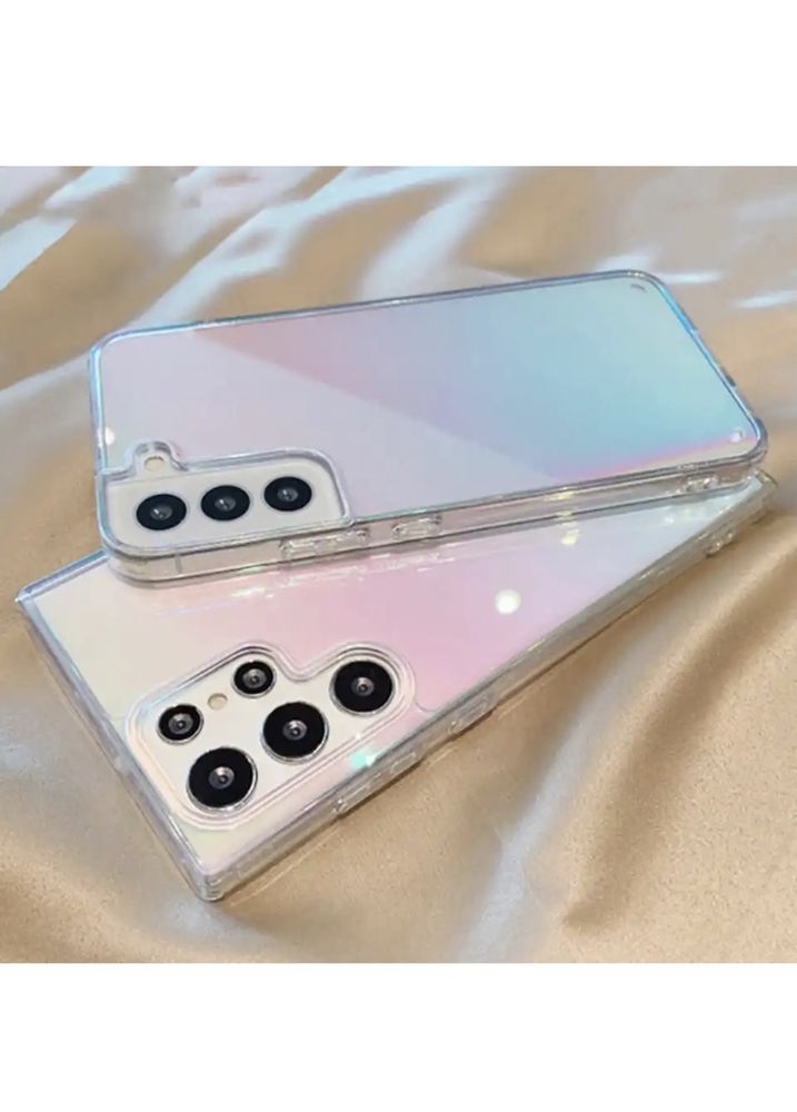 Samsung S22/S23/Plus/Ultra Husa Solid Case Anti Soc Rainbow Clear