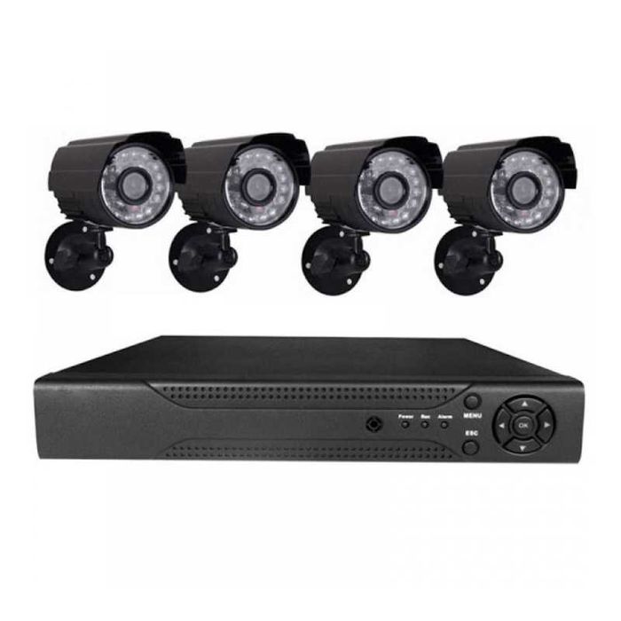Sistem de supraveghere CCTV cu DVR, 4 camere, IR, HD, USB, IP65