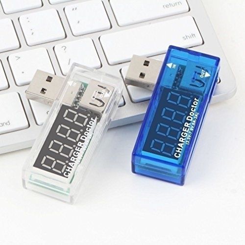 Tester USB, Charger Doctor,Voltmetru,Ampermetru,alb transparent